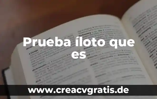 Que es una prueba diagnostica de rh 3 Prueba íloto que es