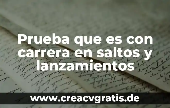 Para que es la prueba inmunológica de embarazo 8 Prueba que es con carrera en saltos y lanzamientos