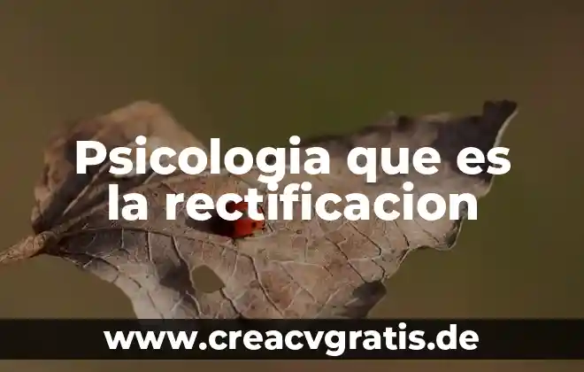 Qué es el umbral psicología 3 Psicologia que es la rectificacion