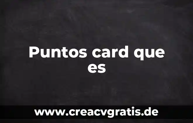 Que es son los puntos ciegos 3 Puntos card que es