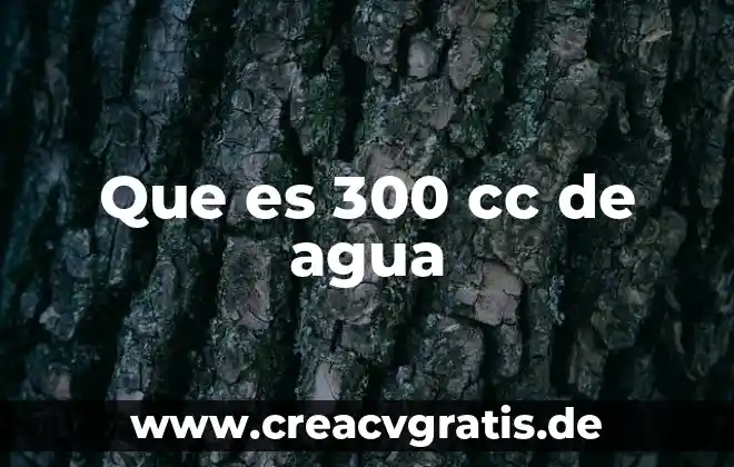 Qué es un huracán de agua 3 Que es 300 cc de agua