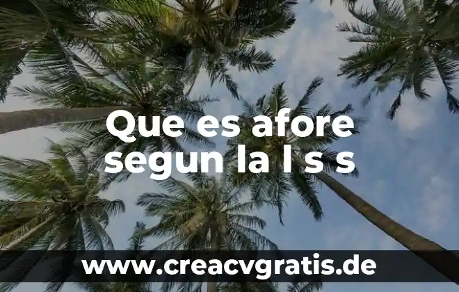 Prueba rapida de embarazo en sangre que es 5 Que es afore segun la l s s