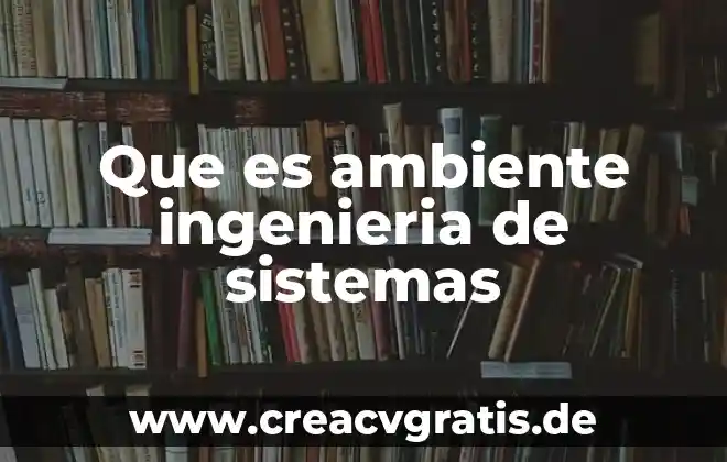 Auditoria en sistemas que es 4 Que es ambiente ingenieria de sistemas