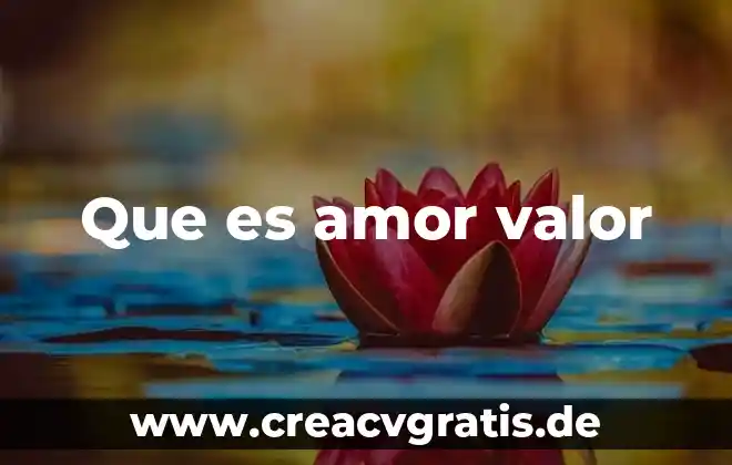 Que es el amor segun walter riso 8 Que es amor valor