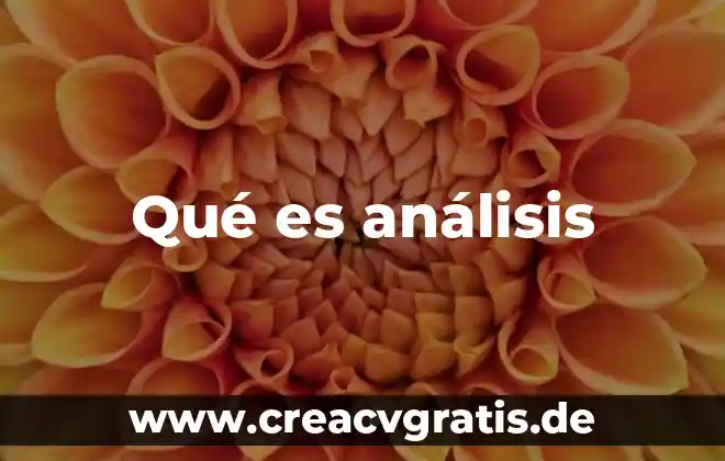 Que es valoracion y analisis financiero 7 Qué es análisis