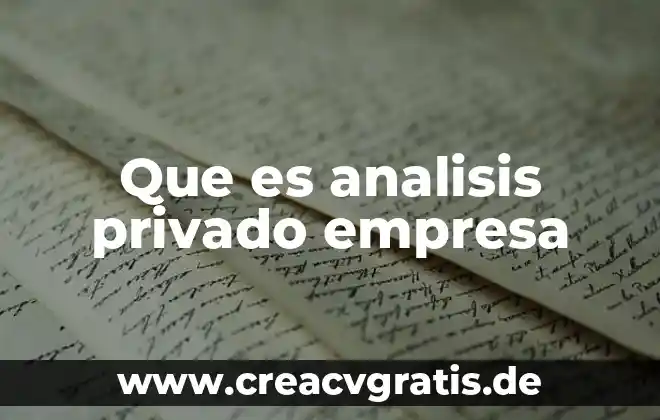 Que es vdrl en analisis de sangre 3 Que es analisis privado empresa