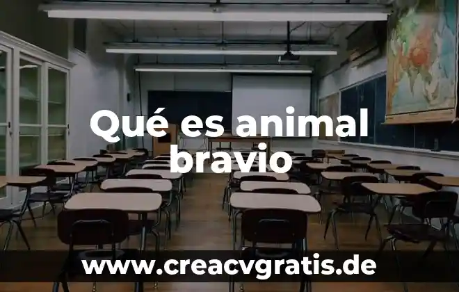 Que es contracondicionamiento animal 8 Qué es animal bravio