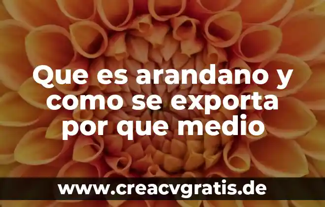 Que es lo que me hace humanol y no animal 8 Que es arandano y como se exporta por que medio