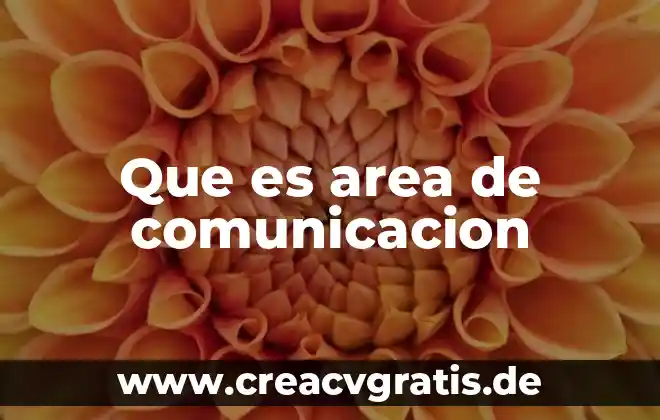 Que es mensaje en ciencias de la comunicacion 6 Que es area de comunicacion