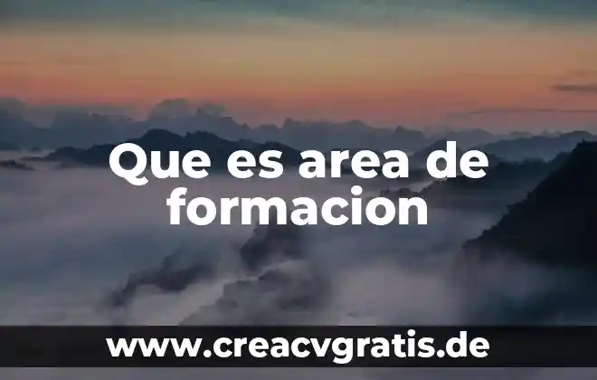 Que es el area de proyectos en una empresa 3 Que es area de formacion