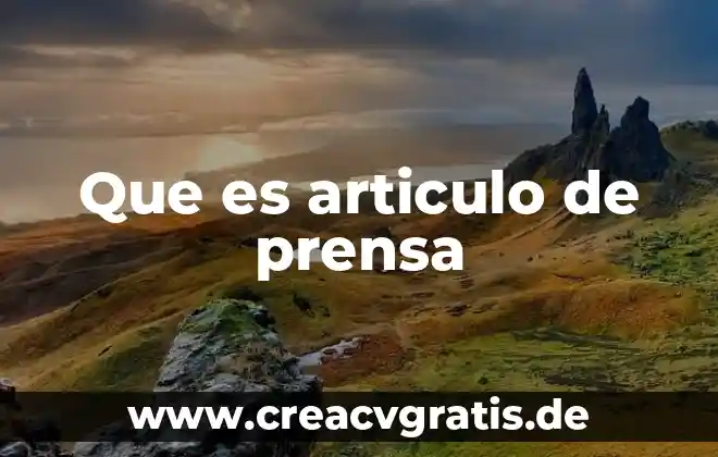 Que es el pensamiento maduro articulo 7 Que es articulo de prensa