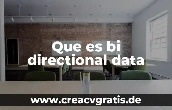 Que es lo que hace bi busines inteligente 3 Que es bi directional data