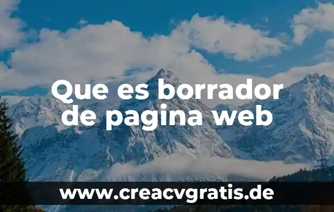 Que es web m 4 Que es borrador de pagina web