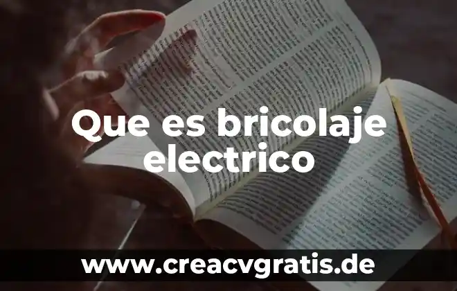 Que es un mercado electrico 4 Que es bricolaje electrico