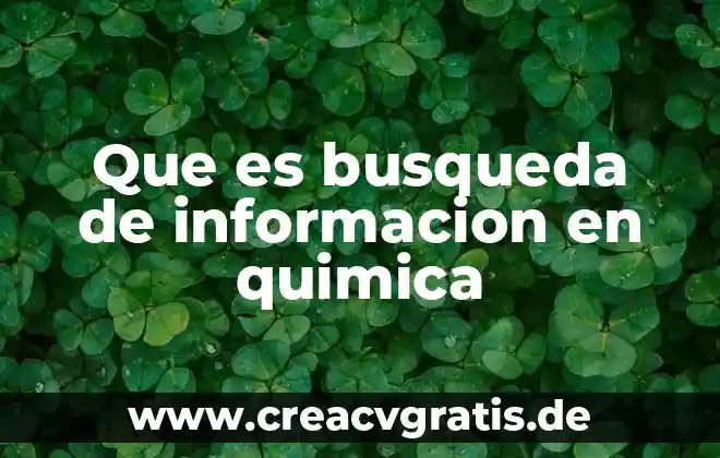 Que es la busqueda del ser y trascender 3 Que es busqueda de informacion en quimica