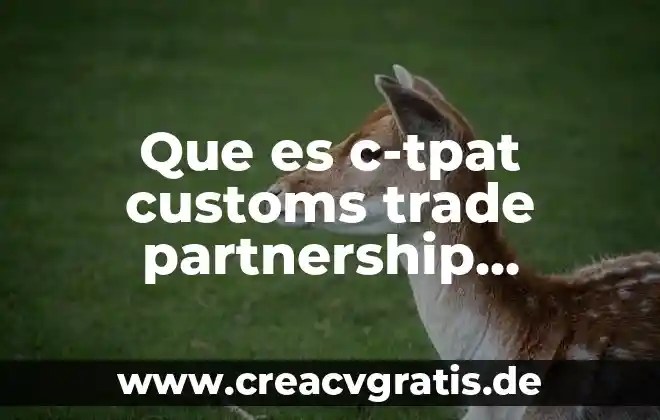 Qué es tablar 8 Que es c-tpat customs trade partnership against terrorism