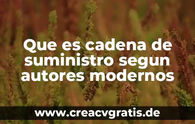 Que es un deleznables segun autores 5 Que es cadena de suministro segun autores modernos