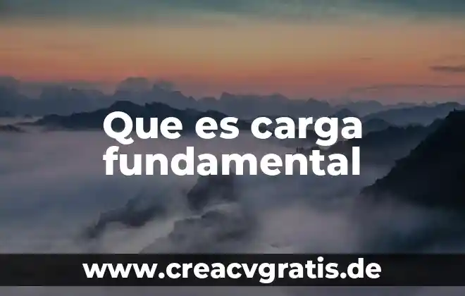 Que es una carga concentrada o puntual 4 Que es carga fundamental