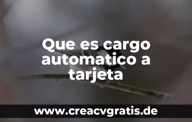 Nombre corto de tarjeta que es 6 Que es cargo automatico a tarjeta