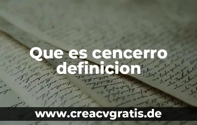 Qué es un folleto definición para niños 7 Que es cencerro definicion