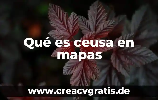 Tema integrador que es el aire 3 Qué es ceusa en mapas
