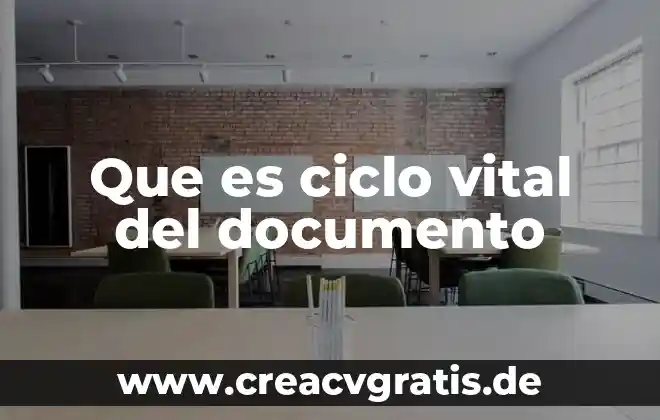 Que es ciclo del agua 6 Que es ciclo vital del documento
