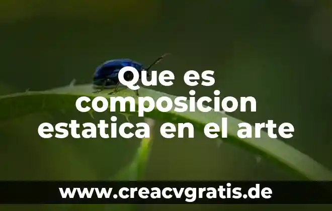 Qué es significa tiempo en el arte 7 Que es composicion estatica en el arte