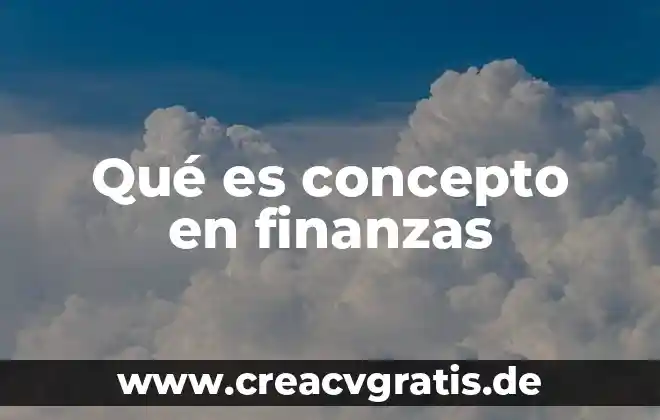 Que es significa palabra prolongada 7 Qué es concepto en finanzas