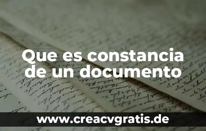 El reloj de números se dice que es 6 Que es constancia de un documento