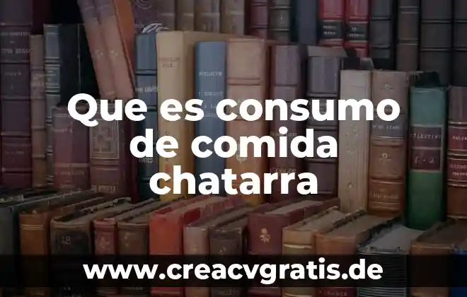Que es tipo de consumo de drogas 6 Que es consumo de comida chatarra