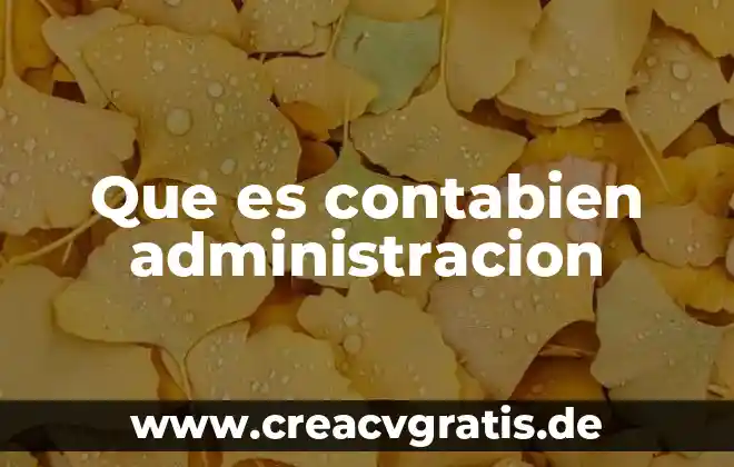 Que es la administracion del color 8 Que es contabien administracion