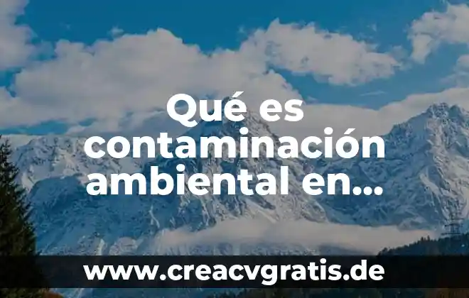 Que es una expresion algebrqica en pocas palabras 8 Qué es contaminación ambiental en palabras clave
