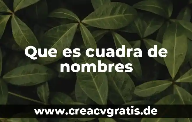 Que es un br en psicologia social 7 Que es cuadra de nombres