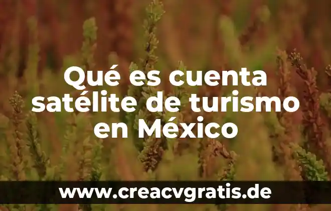 Que es el significado de satelite 5 Qué es cuenta satélite de turismo en México
