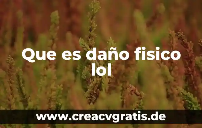Qué es puntos de visión en Lol 3 Que es daño fisico lol