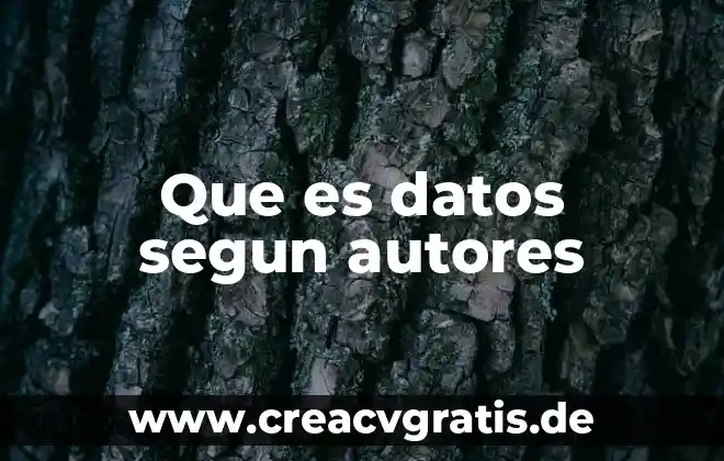 Que es involucramiento institucional en las escuelas según autores 3 Que es datos segun autores
