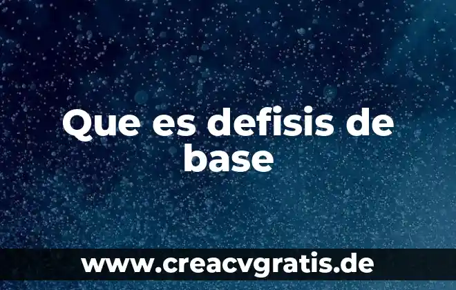 Qué es un SQL en base 8 Que es defisis de base
