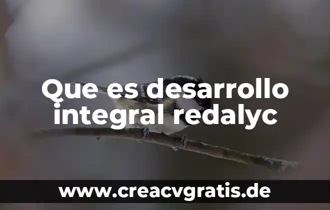 Que es ciencia articulos de redalyc 5 Que es desarrollo integral redalyc