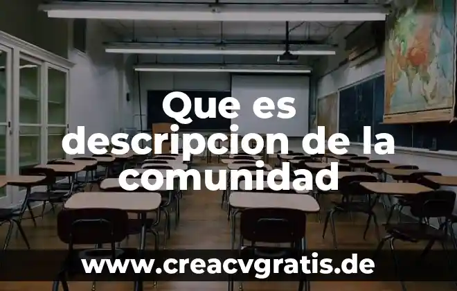 Descripción de la planta que es 3 Que es descripcion de la comunidad