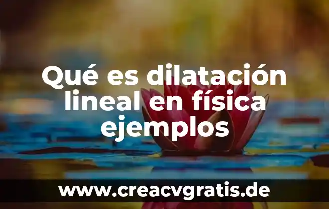 Que es la dilatación irregular del agua 5 Qué es dilatación lineal en física ejemplos