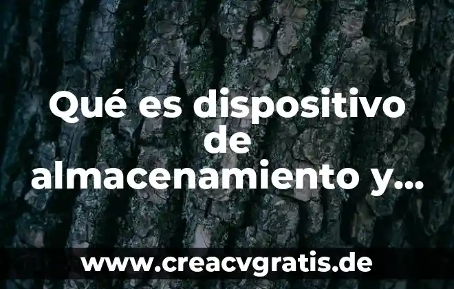 Almacenamiento de alimentos que es 5 Qué es dispositivo de almacenamiento y procesamiento