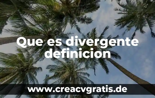 Qué es un objetivo divergente 3 Que es divergente definicion