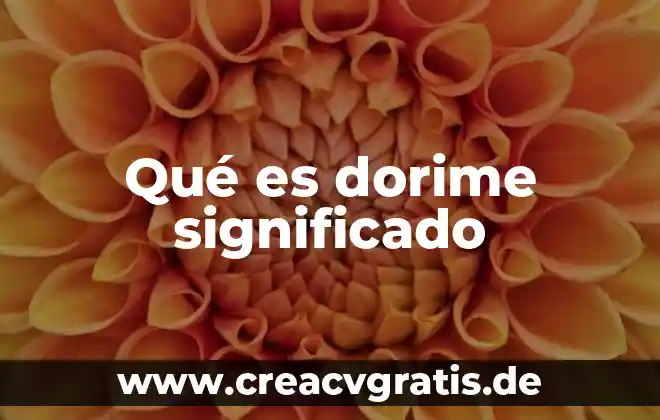 Qué es un hospicio significado 3 Qué es dorime significado
