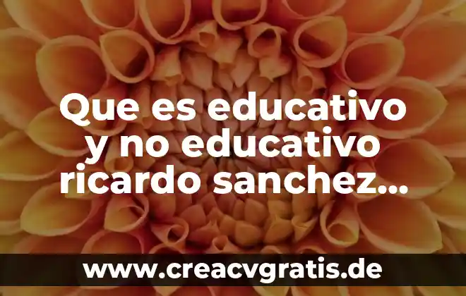 Que es un domo educativo 5 Que es educativo y no educativo ricardo sanchez puentes