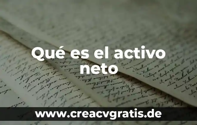Qué es imprevisto significado 4 Qué es el activo neto