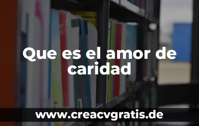 Que es el paradigma ambiental 3 Que es el amor de caridad