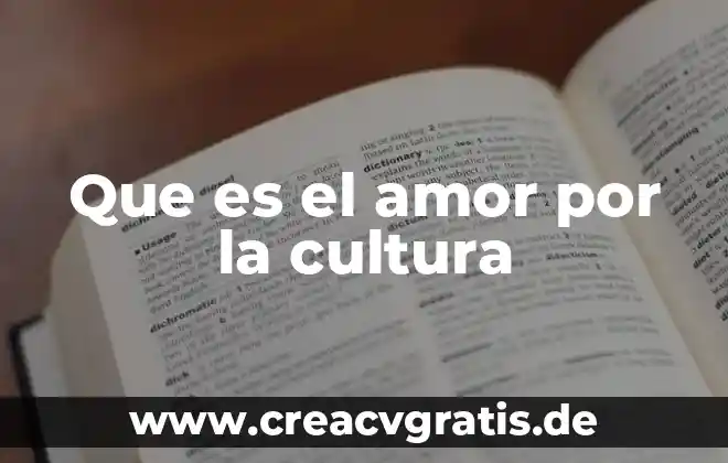 Que es cultura del envejecimiento 3 Que es el amor por la cultura