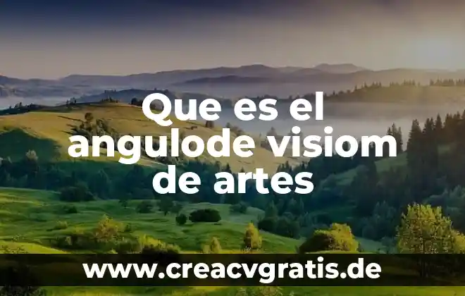 Qué es el significado de giovanni 8 Que es el angulode visiom de artes