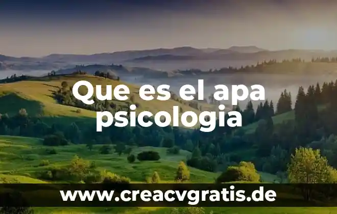 Qué es prospección en psicología 4 Que es el apa psicologia