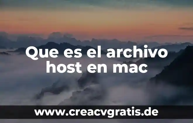 Host de servicio sysmain que es 5 Que es el archivo host en mac